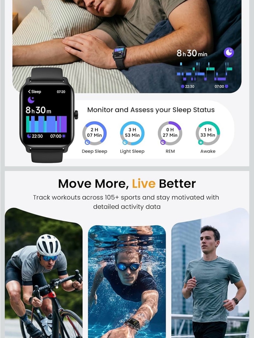 ⌚ FITPolo SmartWatch– Android & iPhone Compatible - Picture 3 of 12